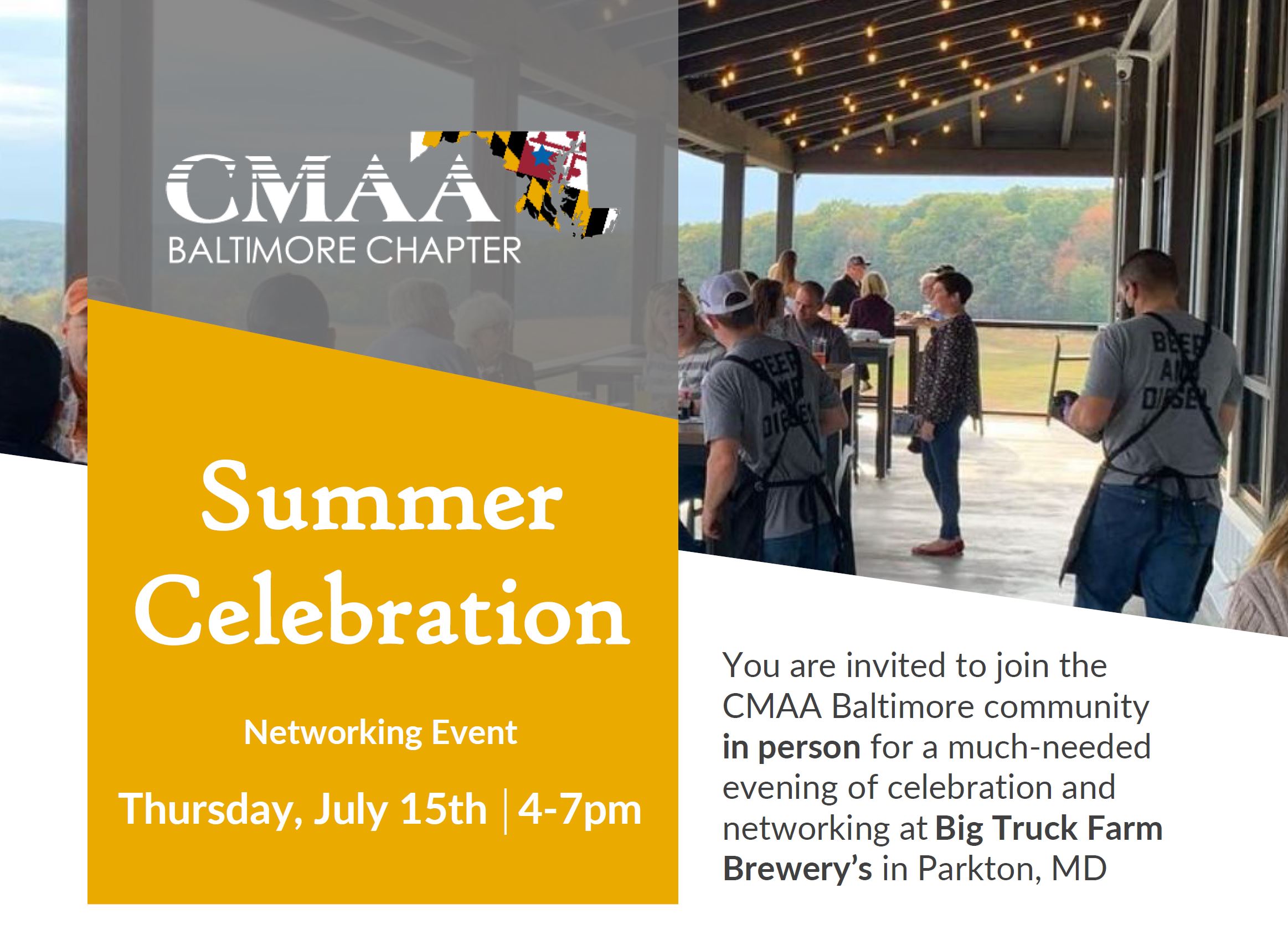 CMAA Networking at Big Truck - mini flyer for social media